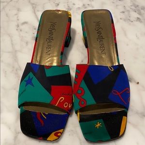 Yves Saint Laurent colorblocked love mule 7